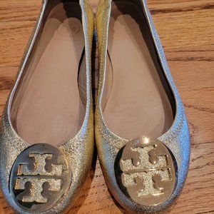 Tory Burch gold flats size 6
